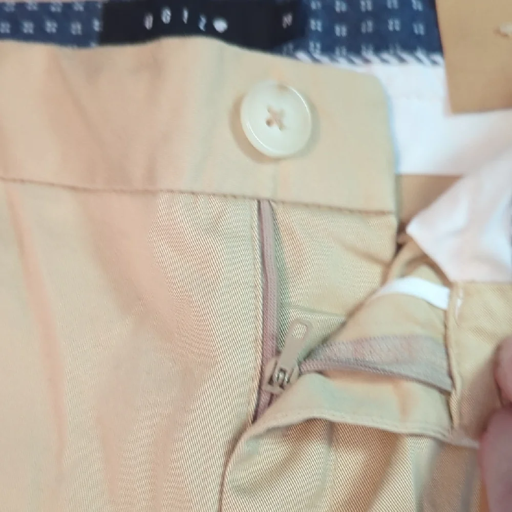 Khaki Cotton Blend‎ Shorts - Tan